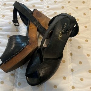 gorgeous clog heels worn once